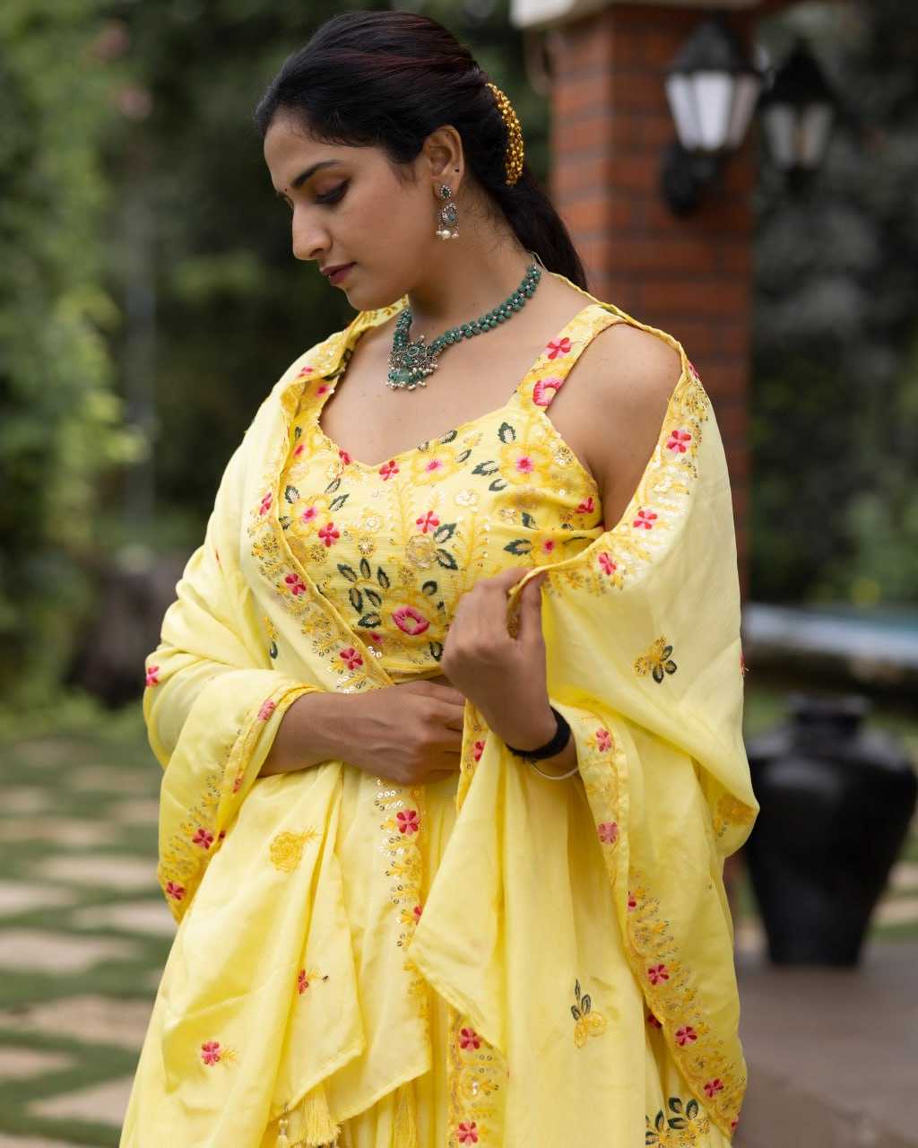 Chinon  Sequins Lehenga
